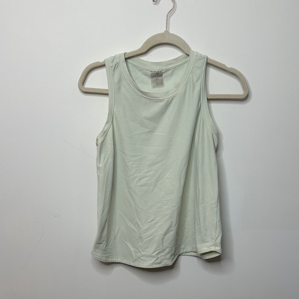 Calia Yellow Striped Athletic Tank